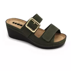 Leon Comfortstep 1110 zöld női bőr papucs 36-41