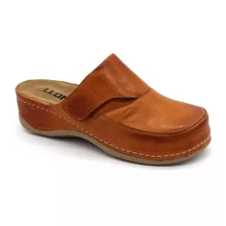   Leon Comfortstep 2019 barna női bőr papucs kivehető talpbetéttel 36-41