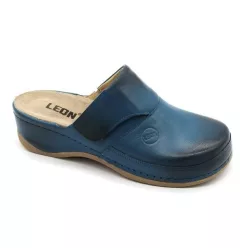   Leon Comfortstep 2019 kék női bőr papucs kivehető talpbetéttel 36, 37, 41