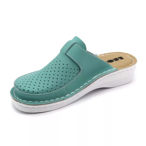 Leon Comfortstep v263 türkiz női bőr klumpa 36-42