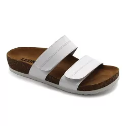   Leon Comfortstep 4000 női fehér papucs 35-42 -Birkenstockhoz hasonlatos talppal