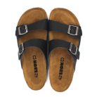 0Ft kiszállítás! Leon Comfortstep 4010 női fekete bakar papucs 37-41 -Birkenstockhoz hasonlatos talppal