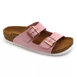   Leon Comfortstep 4010 női rose velúr papucs 35 -Birkenstockhoz hasonlatos talppal
