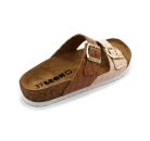 0Ft kiszállítás! Leon Comfortstep 4011 női barna-púder papucs 35-39 -Birkenstockhoz hasonlatos talppal