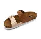 0Ft kiszállítás! Leon Comfortstep 4011 női barna-púder papucs 35-39 -Birkenstockhoz hasonlatos talppal