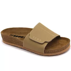   Leon Comfortstep 4022 bézs női bőr papucs 35-41 -Birkenstockhoz hasonlatos talppal