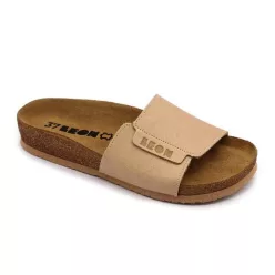   Leon Comfortstep 4022 bézs-R női bőr papucs 35-38 -Birkenstockhoz hasonlatos talppal