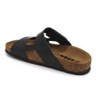 0Ft kiszállítás! Leon Comfortstep 4051 fekete női bőr papucs 36-41-Birkenstockhoz hasonlatos talppal