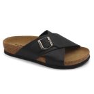 0Ft kiszállítás! Leon Comfortstep 4053 fekete orlando női bőr papucs 36-41- Birkenstockhoz hasonlatos talppal