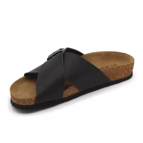 Leon Comfortstep 4053 fekete orlando női bőr papucs 36-41- Birkenstockhoz hasonlatos talppal