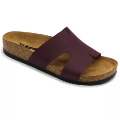   Leon Comfortstep 4054 bordó női bőr papucs 36-41 -Birkenstockhoz hasonlatos talppal