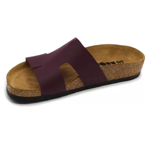 Leon Comfortstep 4054 bordó női bőr papucs 36-41 -Birkenstockhoz hasonlatos talppal