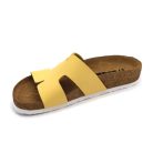 0Ft kiszállítás! Leon Comfortstep 4054 sárga női bőr papucs 36-41 -Birkenstockhoz hasonlatos talppal
