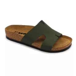   Leon Comfortstep 4054 zöld női bőr papucs 36-41 -Birkenstockhoz hasonlatos talppal