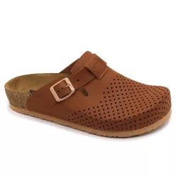   Leon Comfortstep 4250 barna bőr klumpa 36, 37, 40, 41 -Birkenstockhoz hasonlatos talppal