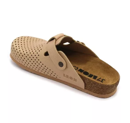 Leon Comfortstep 4250 bézs bőr klumpa 36-41-Birkenstockhoz hasonlatos talppal
