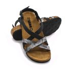 Leon Comfortstep 4305 fekete női bőr szandál 36-39- Birkenstockhoz hasonlatos talppal