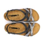 Leon Comfortstep 4305 fekete női bőr szandál 36-39- Birkenstockhoz hasonlatos talppal