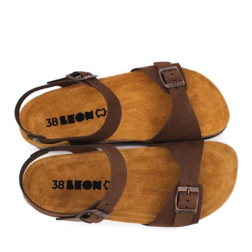 Leon Comfortstep 4307 barna női bőr szandál 37-41- Birkenstockhoz hasonlatos talppal