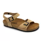 Leon Comfortstep 4307 bézs női bőr szandál 35-42- Birkenstockhoz hasonlatos talppal