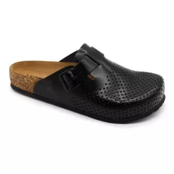   Leon Comfortstep 4700 fekete férfi bőr klumpa 42-49  -Birkenstockhoz hasonlatos talppal