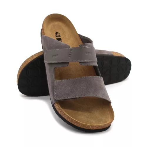 Leon Comfortstep 4704 szürke férfi bőr papucs anatómiai talppal 42-47