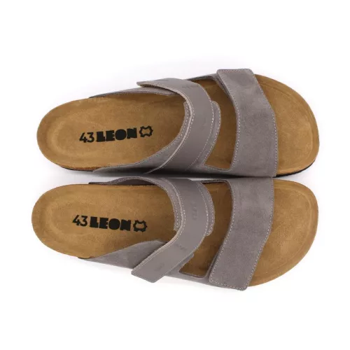 Leon Comfortstep 4704 szürke férfi bőr papucs anatómiai talppal 42-47