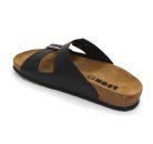 0Ft kiszállítás! Leon Comfortstep 4723 fekete férfi bőr papucs 44 -Birkenstockhoz hasonlatos talppal
