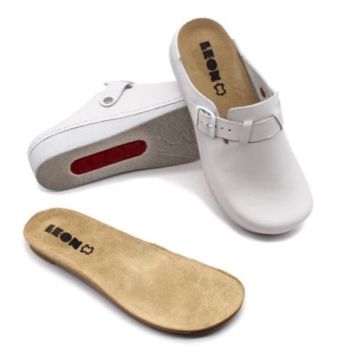 Leon Comfortstep 5000 fehér női bőr klumpa kivehető talpbetéttel 36-41