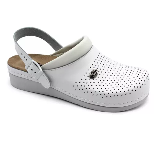 Leon Comfortstep 5002 fehér női bőr klumpa kivehető talpbetéttel 37-41 (munkavédelmi)