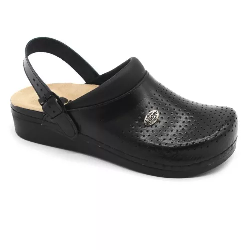 Leon Comfortstep 5002 fekete női bőr klumpa kivehető talpbetéttel 36-41 (munkavédelmi)