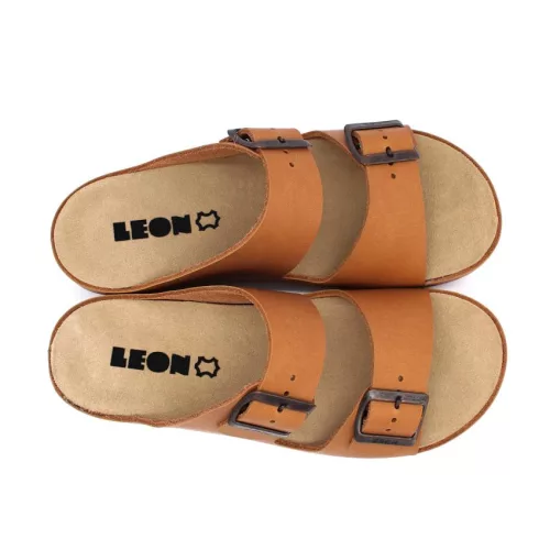 Leon Comfortstep 5012 barna-R női bőr papucs 37-40