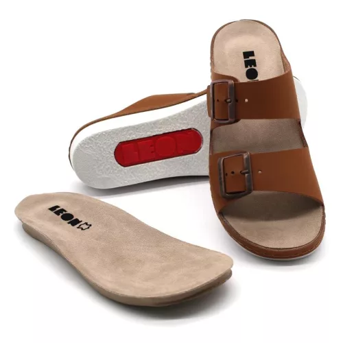 Leon Comfortstep 5012 barna női bőr papucs 36-39, 41