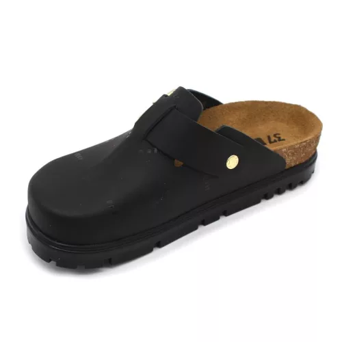 Leon Comfortstep 6000 fekete női bőr klumpa 36-41- Birkenstockhoz hasonlatos talppal