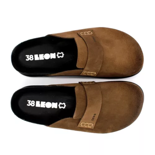 Leon Comfortstep 6001 barna női bőr klumpa 36-41- Birkenstockhoz hasonlatos talppal