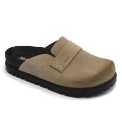   Leon Comfortstep 6001 szürke női bőr klumpa 36-41- Birkenstockhoz hasonlatos talppal