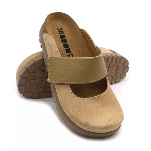 Leon Comfortstep 6002 bézs női bőr klumpa 36-41 anatómiai kialakítású