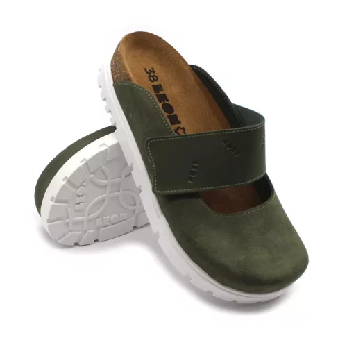 Leon Comfortstep 6002 zöld női bőr klumpa 36-41 anatómiai kialakítású