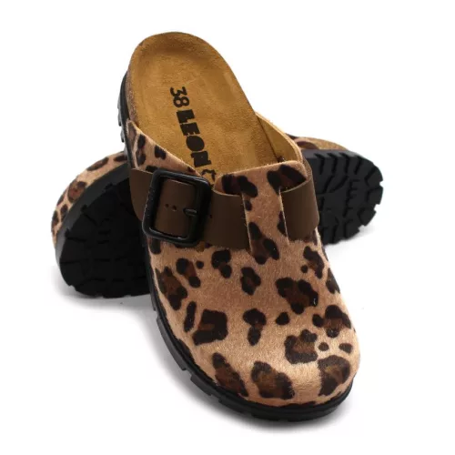 Leon Comfortstep 6003 barna női bőr klumpa 36-40- Birkenstockhoz hasonlatos talppal