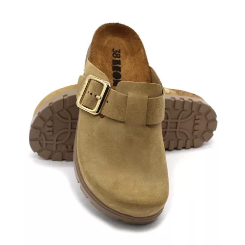Leon Comfortstep 6006 bézs női bőr klumpa 40  - Birkenstockhoz hasonlatos talppal