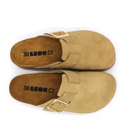 Leon Comfortstep 6006 bézs női bőr klumpa 40  - Birkenstockhoz hasonlatos talppal