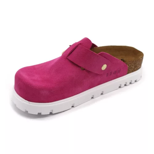Leon Comfortstep 6006 ciklámen női bőr klumpa 36-41- Birkenstockhoz hasonlatos talppal