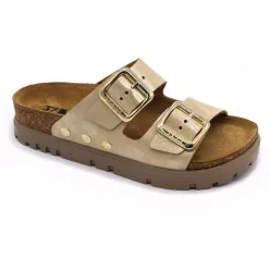   Leon Comfortstep 6010 arany női bőr papucs 36-40 - Birkenstockhoz hasonlatos talppal