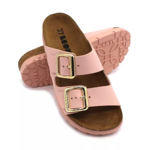 Leon Comfortstep 6010 rose női bőr papucs 36, 37, 40, 41 - Birkenstockhoz hasonlatos talppal