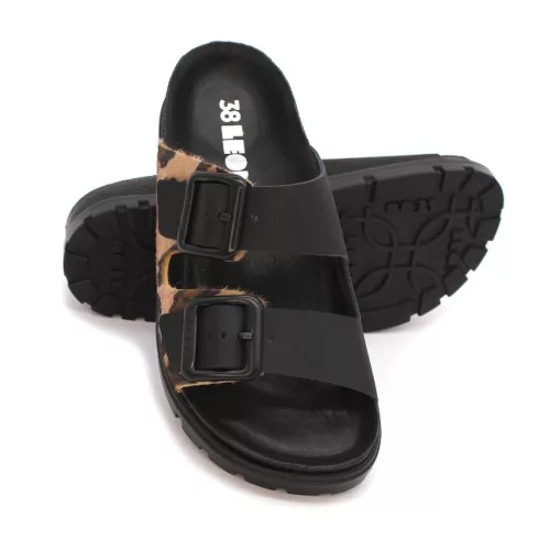 Leon Comfortstep 6024 fekete női bőr papucs 36-41 - anatómiai talppal