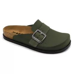   Leon Comfortstep 7000 zöld női bőr klumpa 36-41- Birkenstockhoz hasonlatos talppal