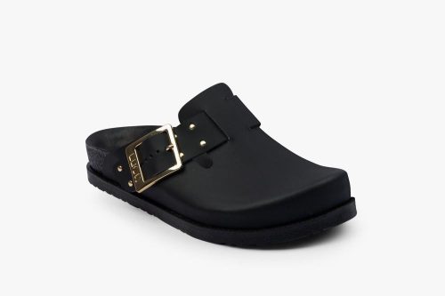 Leon Comfortstep 7002 fekete női bőr klumpa 36-42- Birkenstockhoz hasonlatos talppal