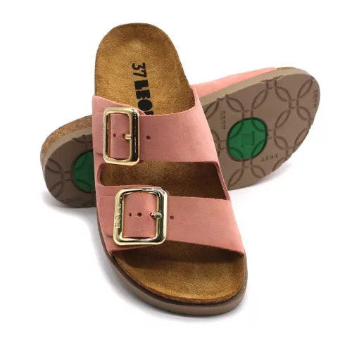 Leon Comfortstep 7010 rose női bőr papucs 36-41 -Birkenstockhoz hasonlatos talppal