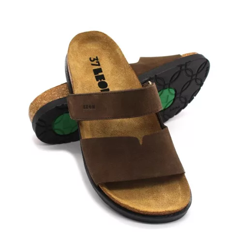 Leon Comfortstep 7020 barna női bőr papucs 36-41 -Birkenstockhoz hasonlatos talppal