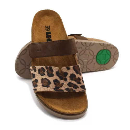 Leon Comfortstep 7021 barna női bőr papucs 36-41 -Birkenstockhoz hasonlatos talppal